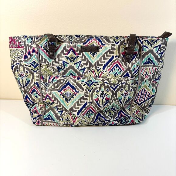 Sakroots Metro Tote Bag Artist Circle Ikat Aztec Geometric Medium Shoulder Bag - Picture 1 of 16